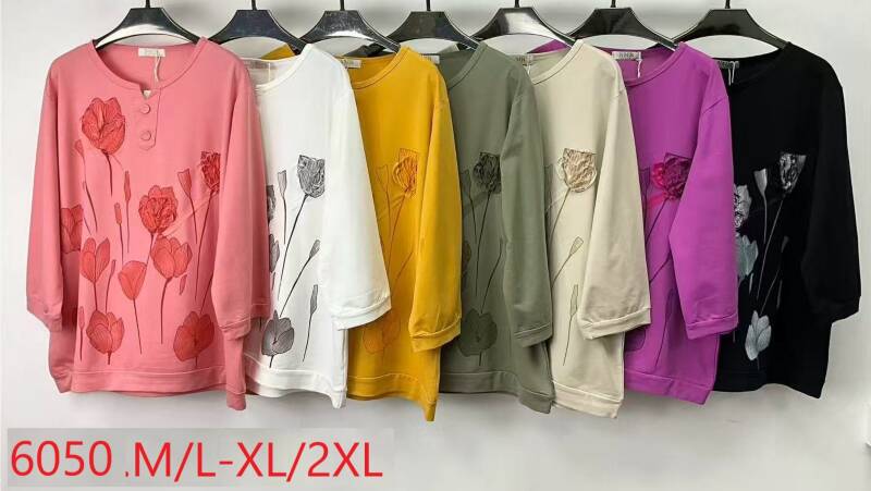 Bluzki damskie Roz M/L-XL-2XL, Mix Kolor Paczka 12 szt